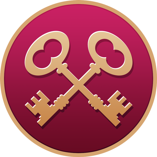 Illuminati buttons-crossed keys